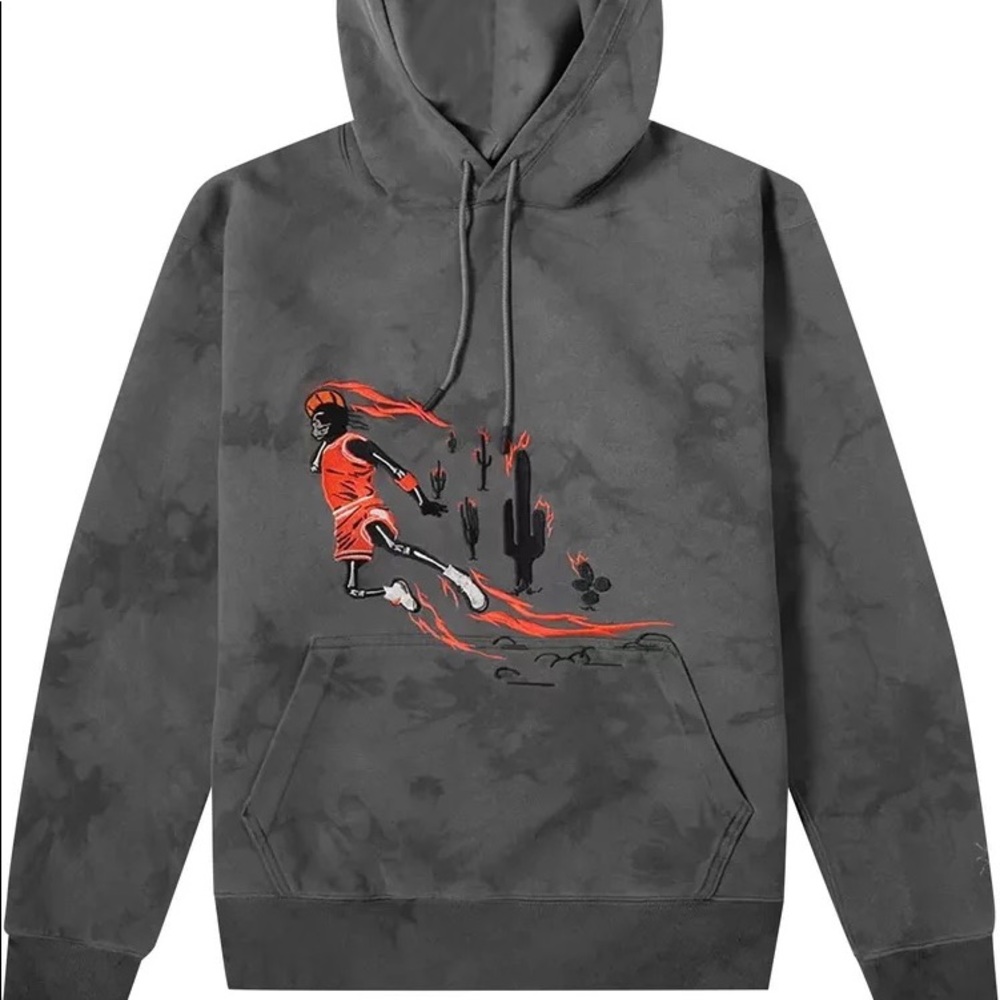 Cactus Jack by Travis Scott x Air Jordan Washed Suede Hoodie 'Iron Grey'